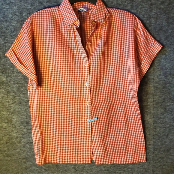 👀 Vtg/Retro Red Gingham Sleeveless Top - Picture 1 of 4